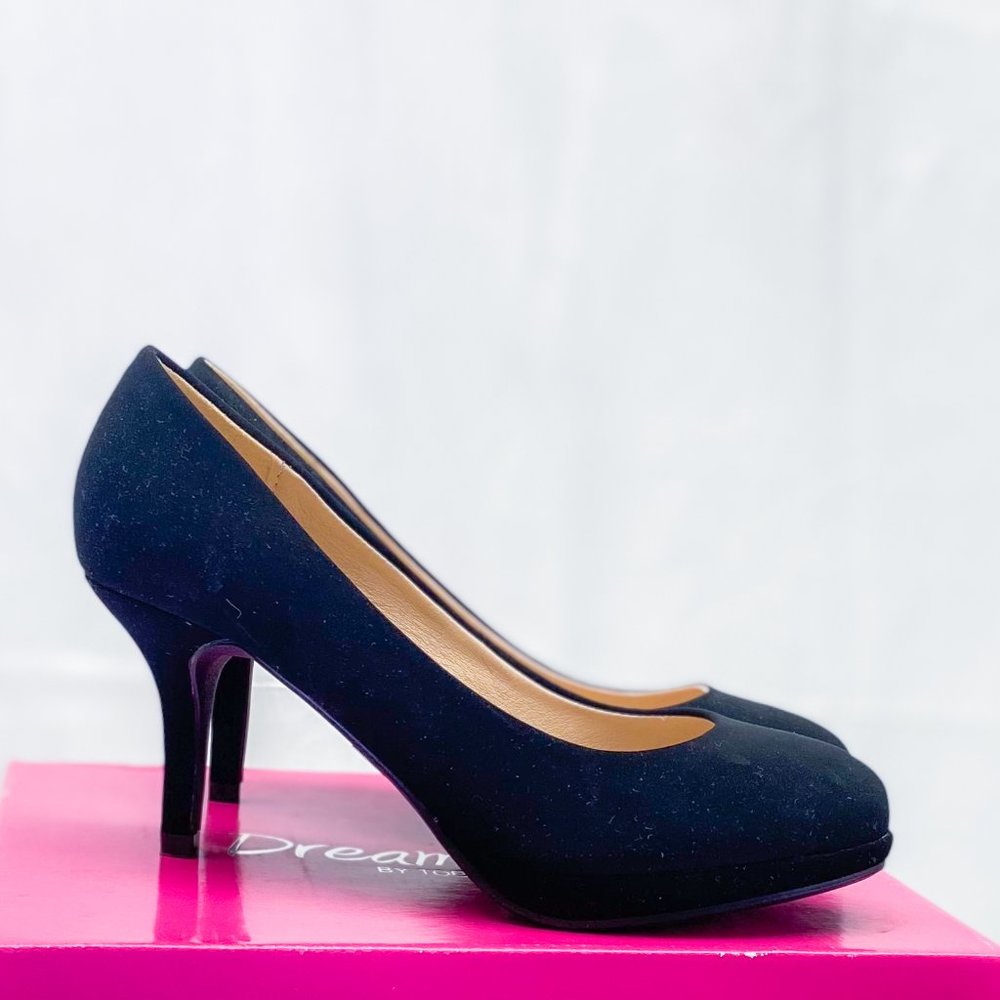Women's Black Heels Clean Girl Aesthetic Suede Pumps In Box Dream Paris Sexy